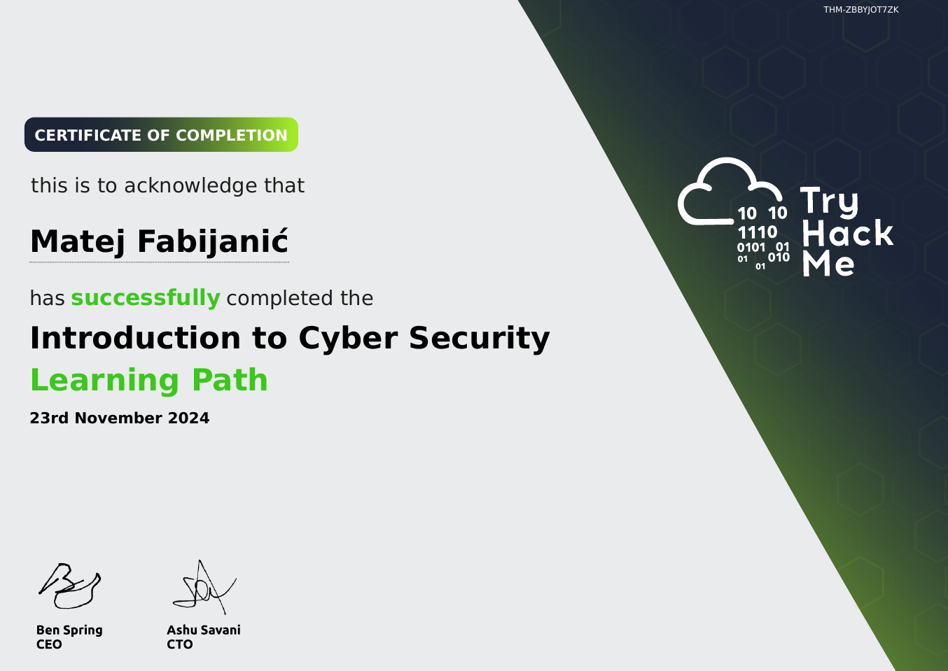 Try Hack Me: Introduction to Cyber Security Learning Path